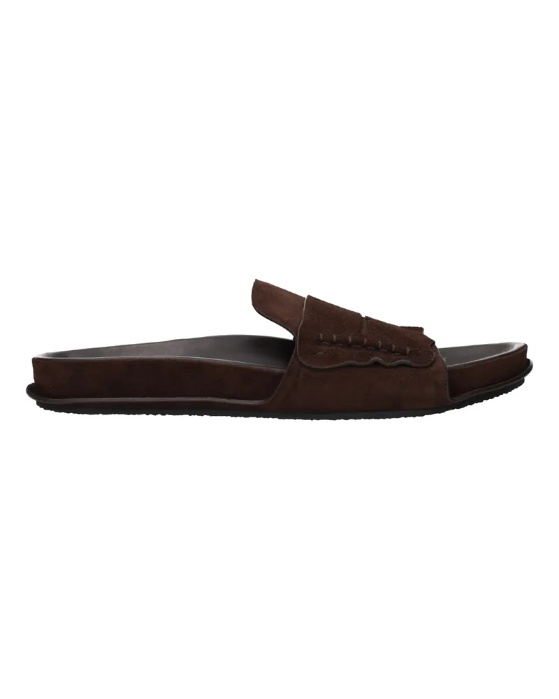 Jacquemus Herrens Braune Wildleder-Loafer und Clogs -