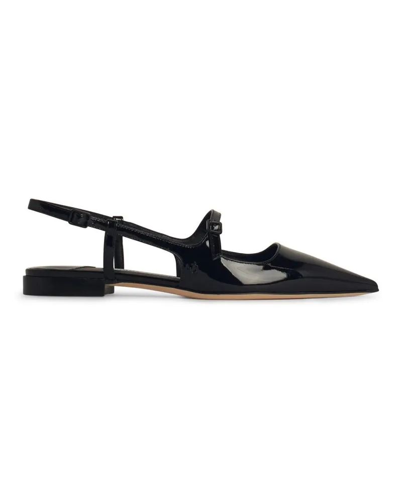 Jimmy Choo didi' Black Lear Ballet Flats Black