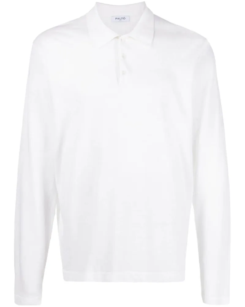Paltò Long Sleeve Leinenmischhemd White