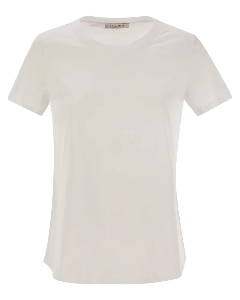 Max Mara Reno Crew Neck -Baumwoll -T -Shirt White