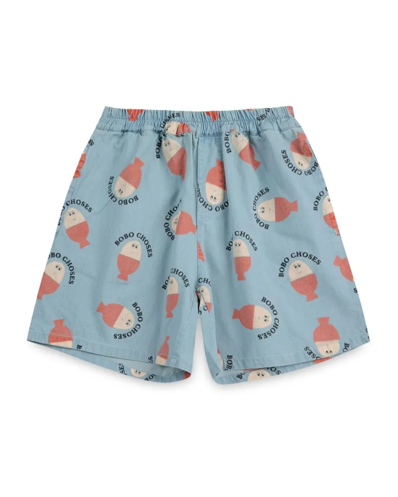 BOBO CHOSES Bobo wählt Shorts mit dem gesamten Druck aus Azure