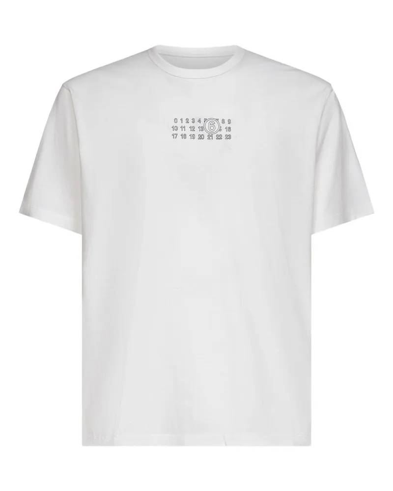 Maison Margiela Logo Baumwoll-T-Shirt White