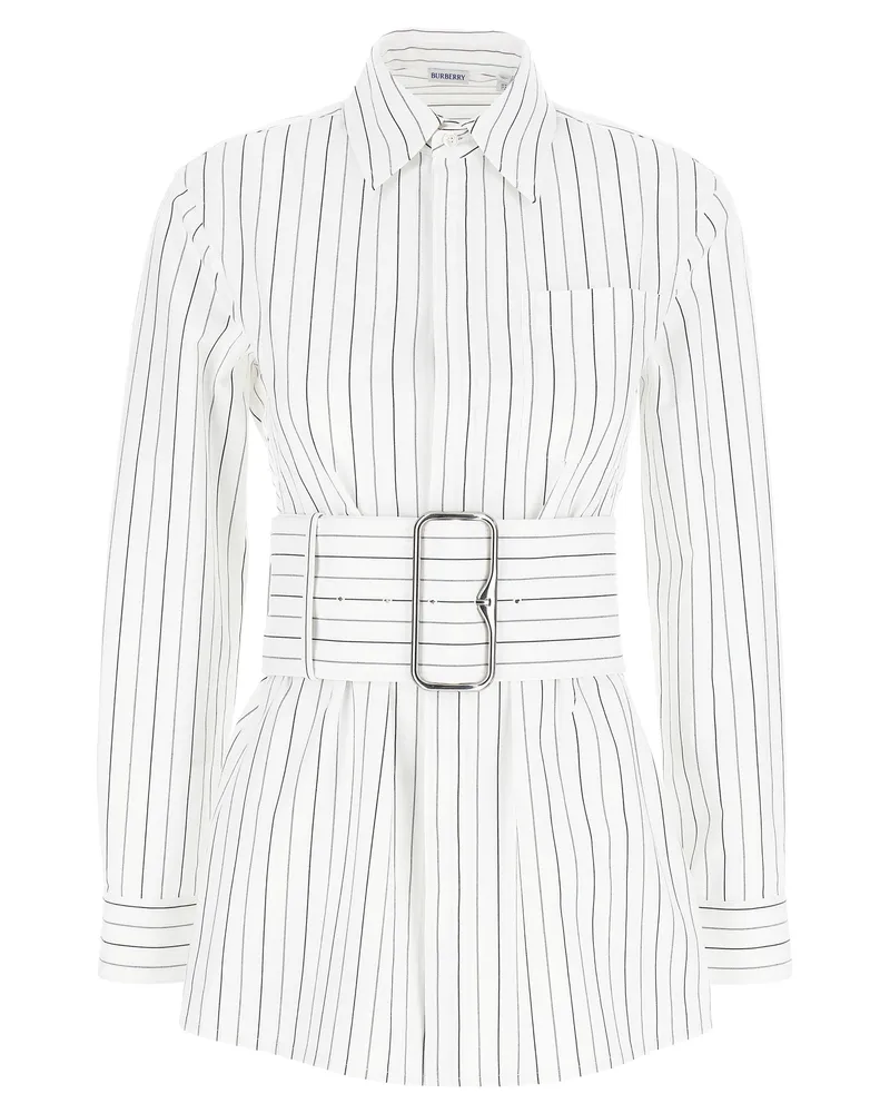 Burberry gestreiftes Hemd White