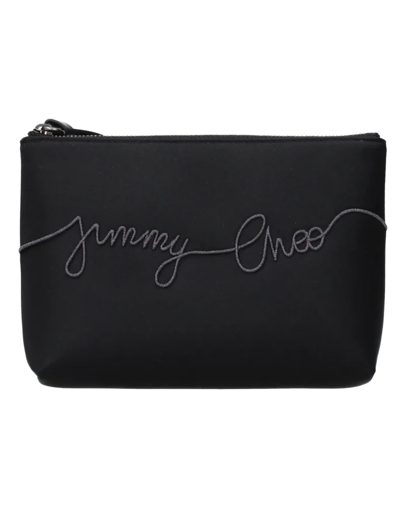 Jimmy Choo Raina Damens Satinschwarze Clutch -