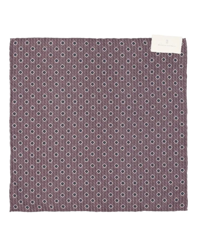 Brunello Cucinelli Silk Foulard Purple