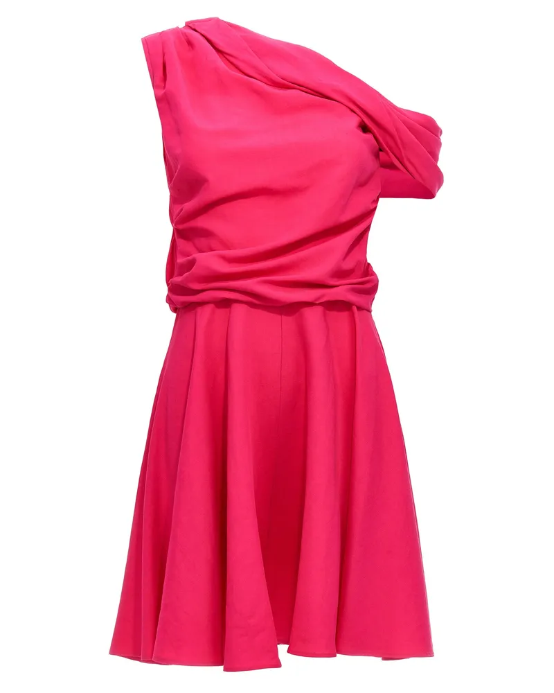 Rochas Draping Ausschnittskleid Fuchsia