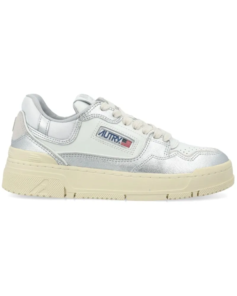 AUTRY CLC Low Leder -Turnschuhe Silver