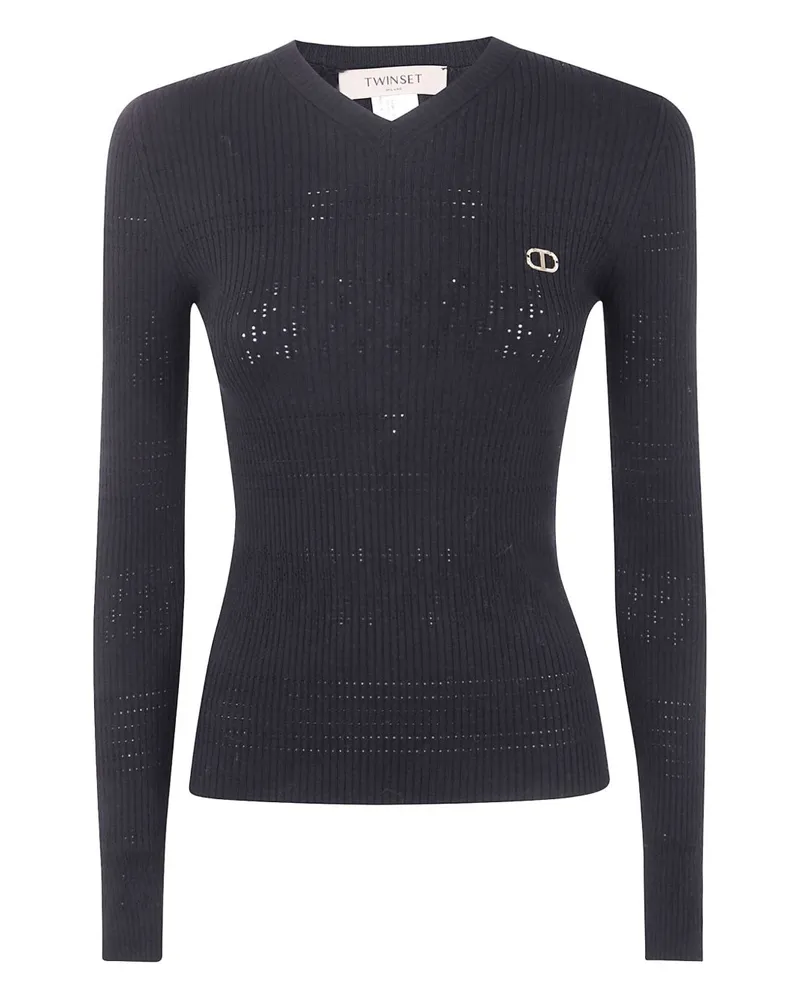 Twin-Set Zwillings -Sweatern schwarz Black