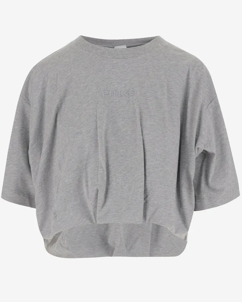 Pinko Cotton Short T -Shirt Grey