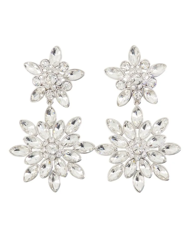 Self-Portrait Abgestufte Ohrringe Selbstporträt aus Metall Silber Silber