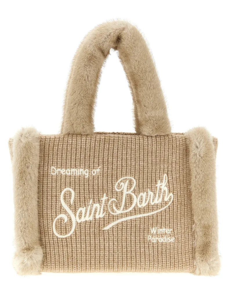 MC2 Saint Barth Handtasche „Colette Shearling Rib“ von Beige