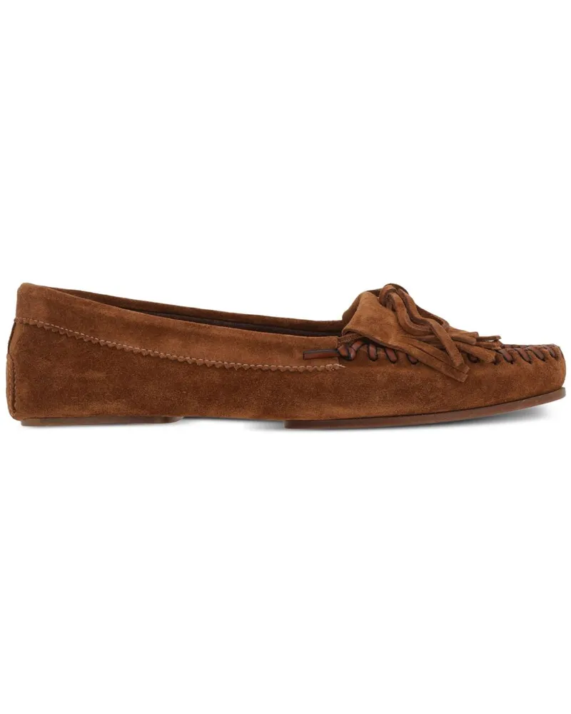 Paris Texas Indiana Moccasins in Wildleder Cognac
