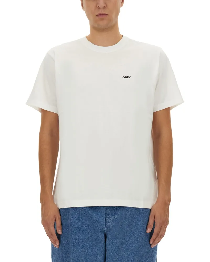 Obey Gehorchen etablierte Werke kühnes T -Shirt White
