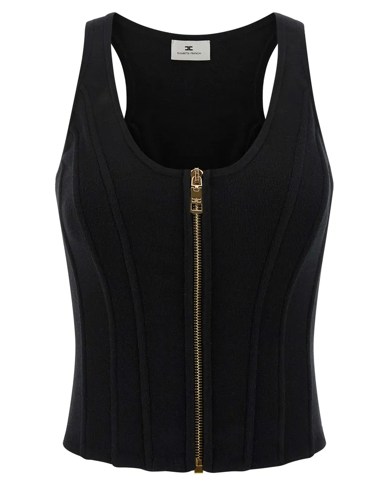 Elisabetta Franchi Bustier Top Black
