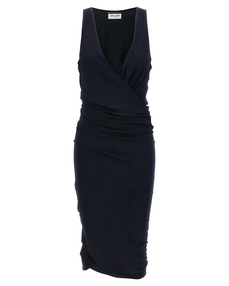 Saint Laurent Trikotkleid Blue