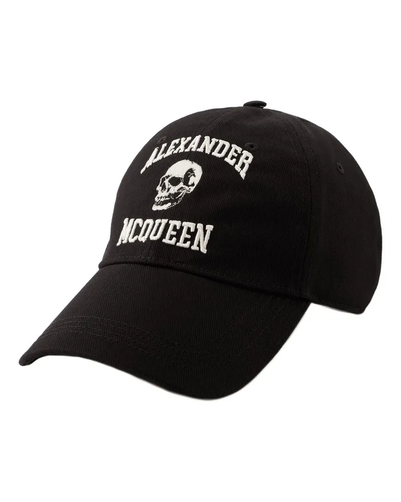 Alexander McQueen Uni -Schädelkappe  Baumwollschwarz/Elfenbein Black