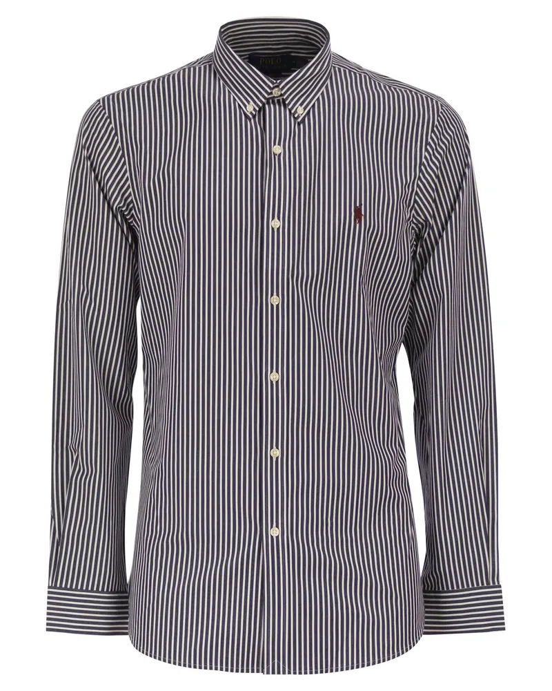 Ralph Lauren Stretch-Popeline-Streifenhemd Navy