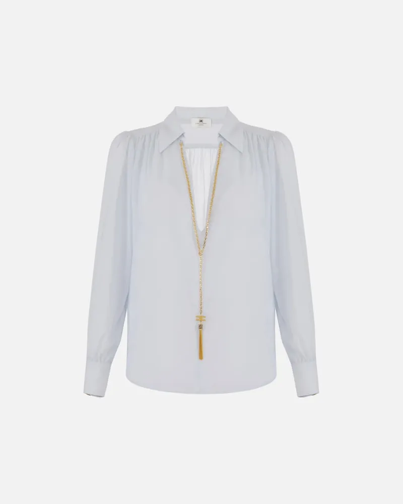 Elisabetta Franchi Hemd mit Halskette Clear