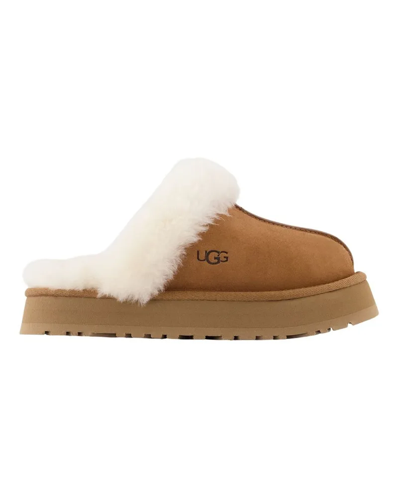 UGG Disquette Mules  Chestnut Leder Brown