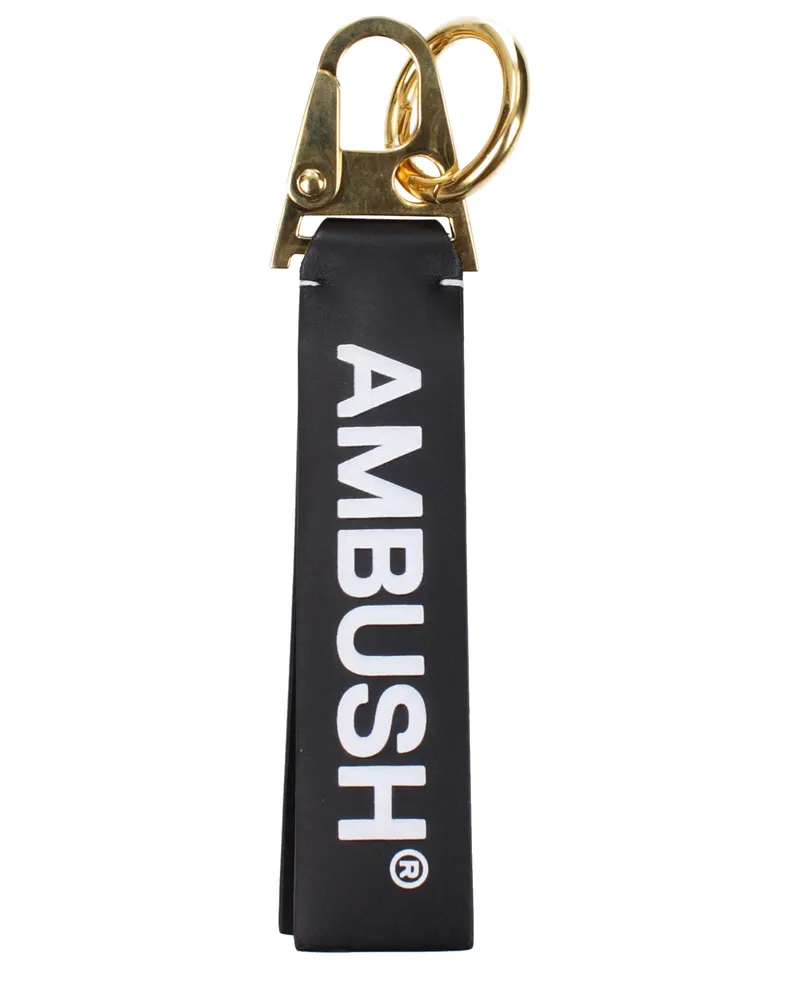AMBUSH Schlüsselanhänger Herrens Leder Schwarz -