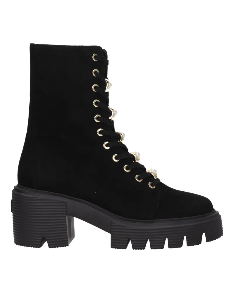 Stuart Weitzman Soho Pearl Damens Wildlederstiefel Schwarz -