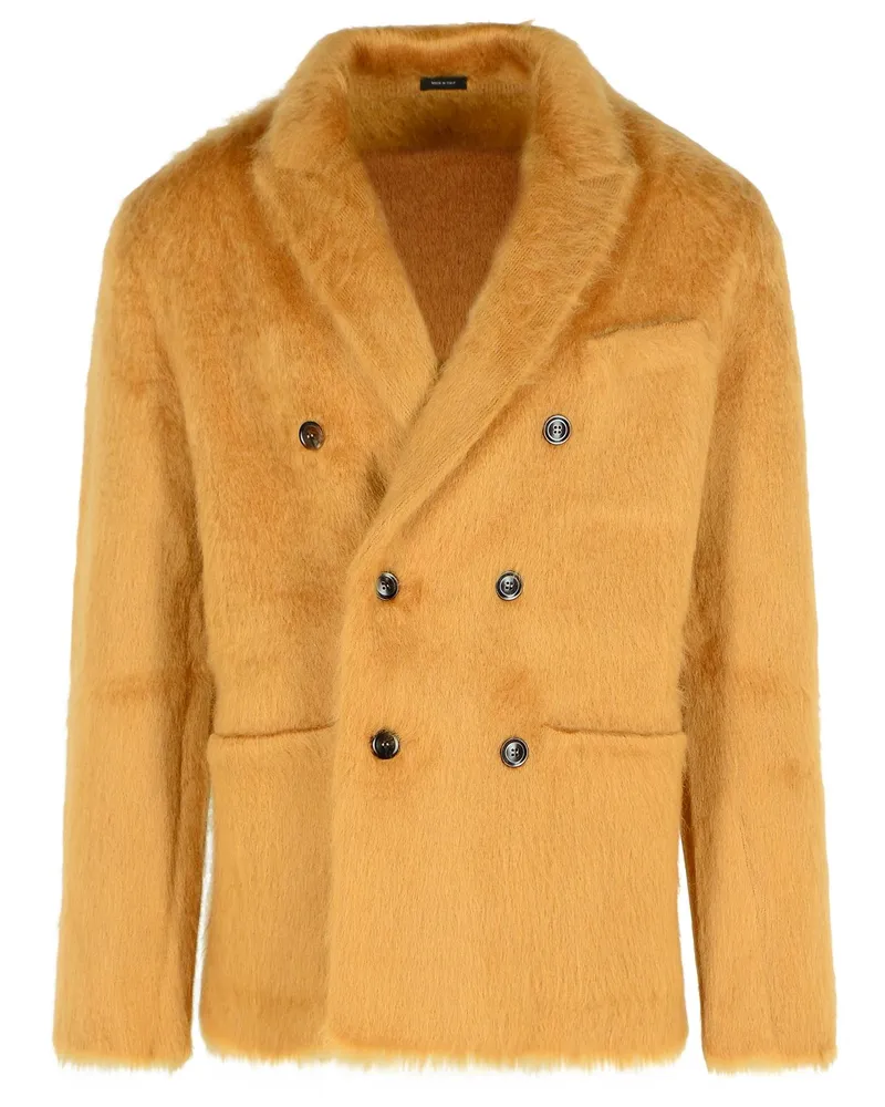 Tom Ford Karamell Beige Cashmere Mischpullover Beige