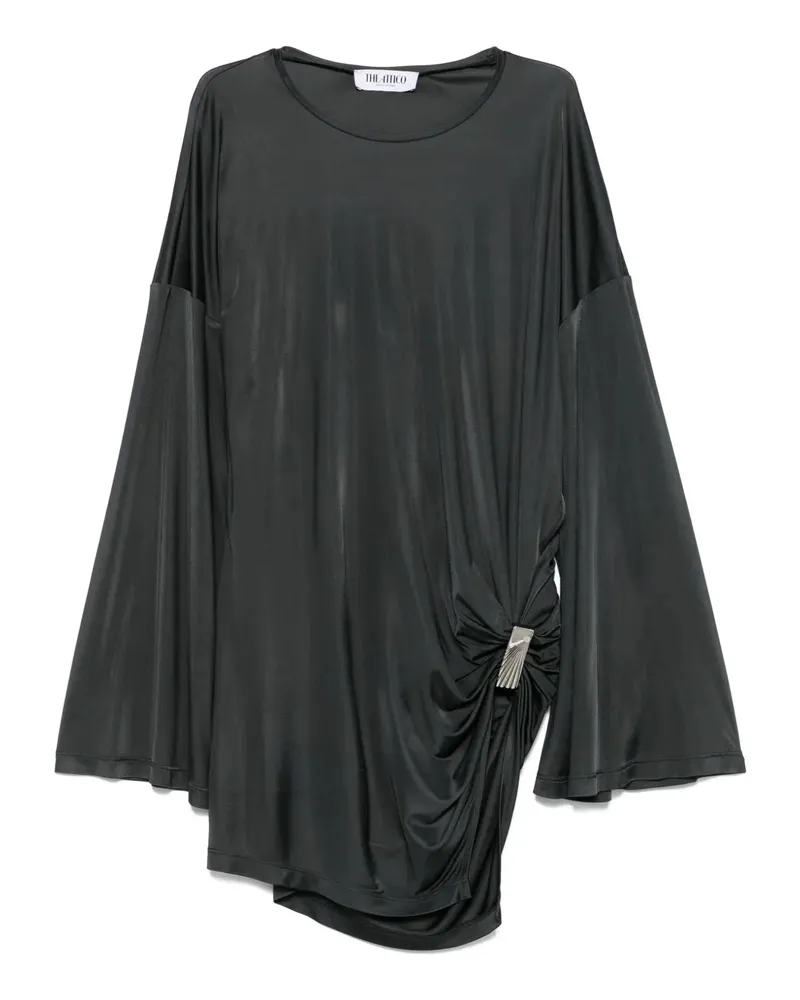 ATTICO Das attico asymmetrische Kleid mit drapierten Glockenhülsen 233dark