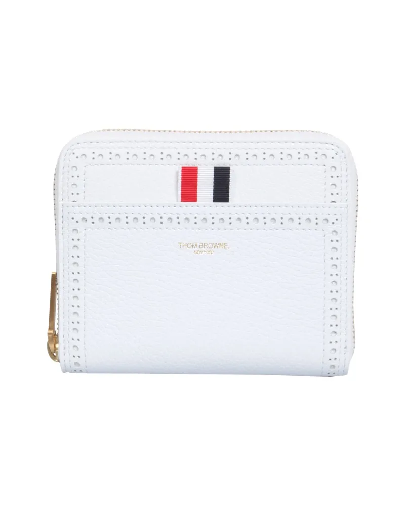 Thom Browne Reißverschluss Brieftasche White