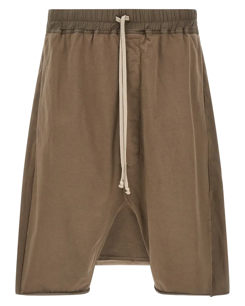 DRKSHDW by Rick Owens Draw String Pods' Bermuda Shorts Brown