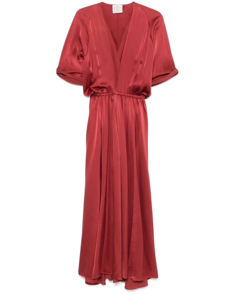 forte_forte Silk Long Kleid Bordeaux