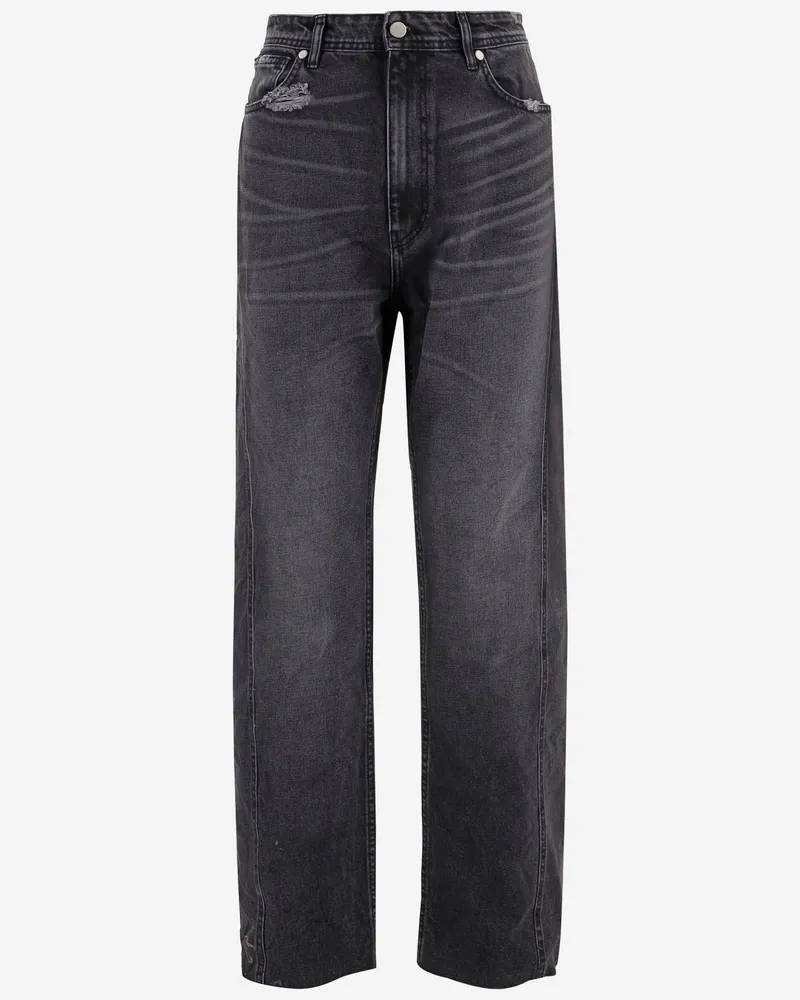 44 LABEL GROUP Baumwolljeans mit Vintage-Details Grey