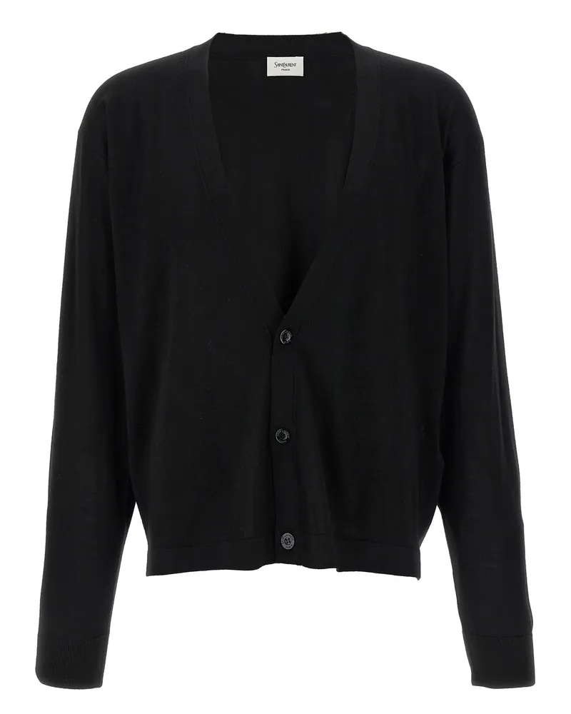 Saint Laurent Strickjacke aus -Wolle Black
