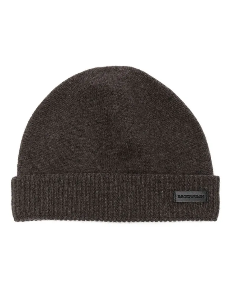 Emporio Armani Cashmere Mütze Brown