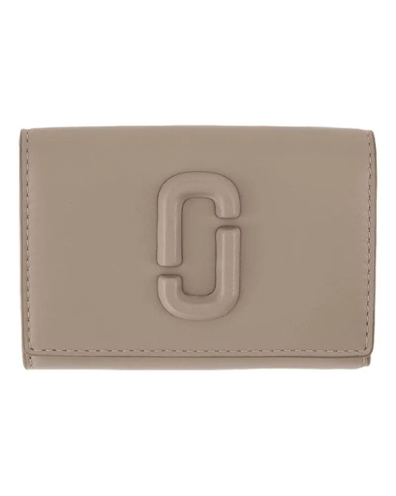 Marc Jacobs Die Trifold Wallet  Ledergrau Grau