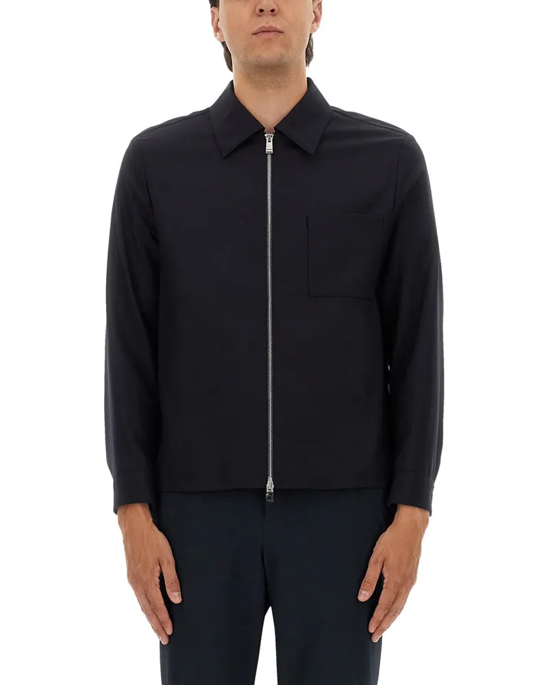 HUGO BOSS entspannte Pass über das Hemd Blue