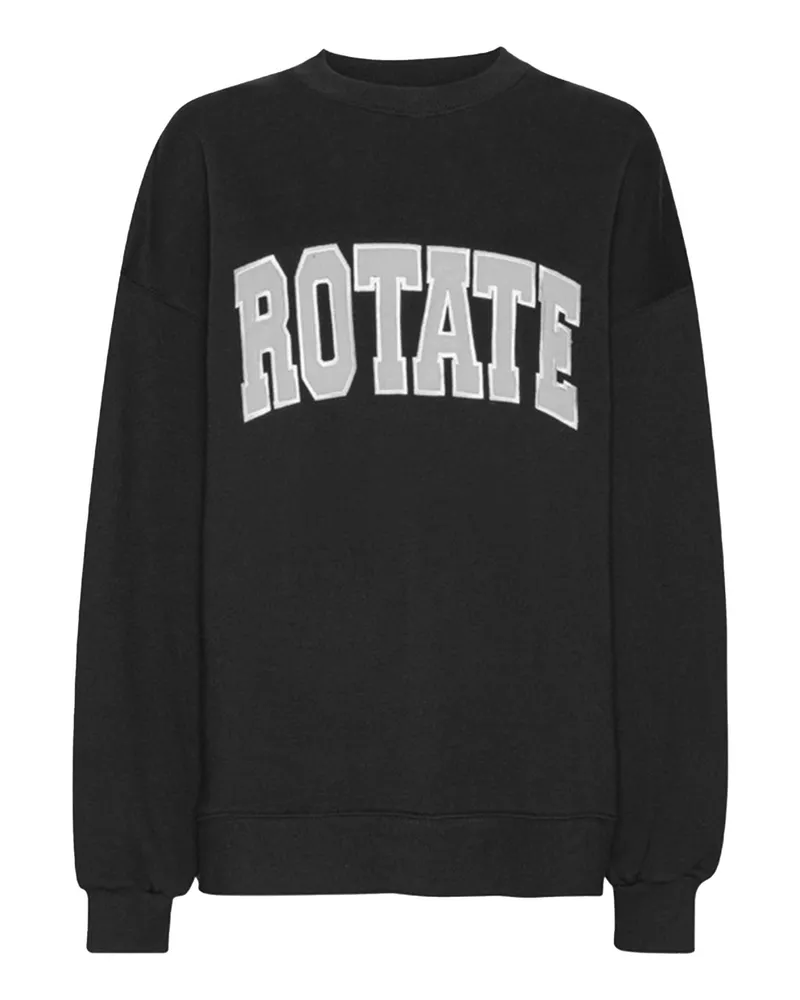 ROTATE Birger Christensen Felpa schwere Nera drehen Black