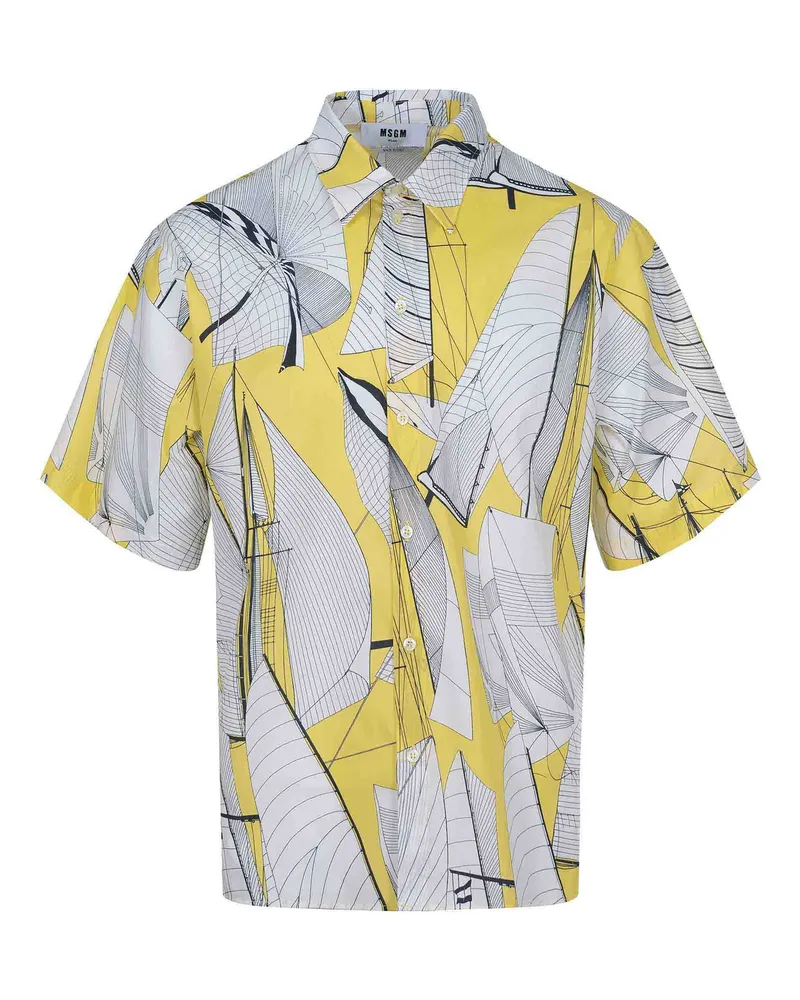MSGM Hemd aus Baumwolle White