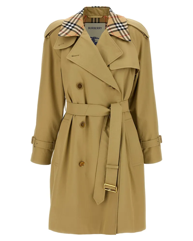 Burberry Mittelgroßer „Castleford“-Trenchcoat Beige