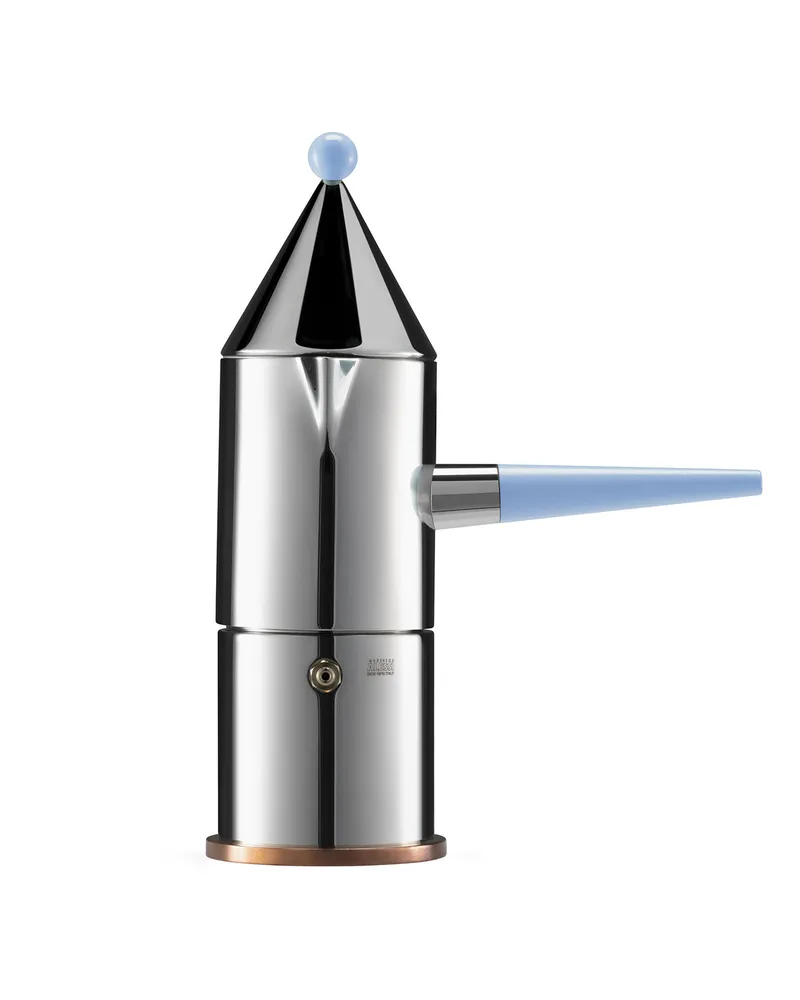 Alessi italienischer Kaffeebereiter Conica - Metall - thermoplastisches Harz - Designer Aldo Rossi 