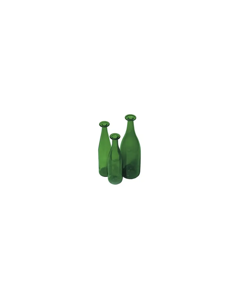 Cappellini Vase Green bottles - Grün - Glas - Designer Jasper Morrison 