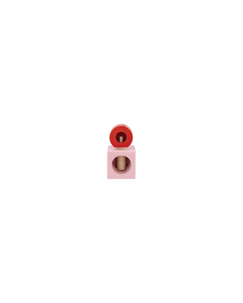 Alessi Nussknacker Twergi - Rosa - Lackierte Massiveiche - Designer Ettore Sottsass 