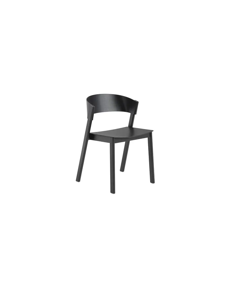 Muuto Stapelbarer Stuhl Cover - Schwarz - Gebogenes Sperrholz - Designer Thomas Bentzen 