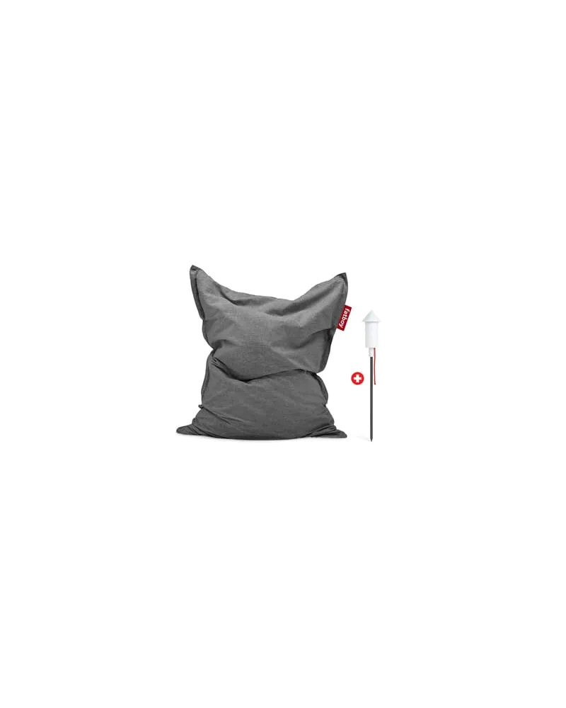 Fatboy Outdoor-Hocker Original - Grau - Olefin-Gewebe 