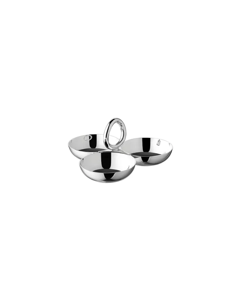Christofle Schale Vertigo - Metall - Versilbertes Metall - Designer Andrée Putman 
