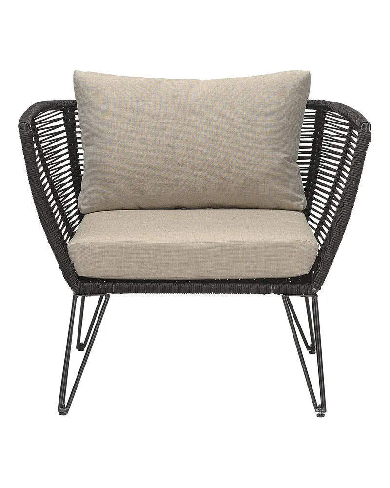 Bloomingville Gepolsterter Sessel Mundo - Beige - PVC-Faden 