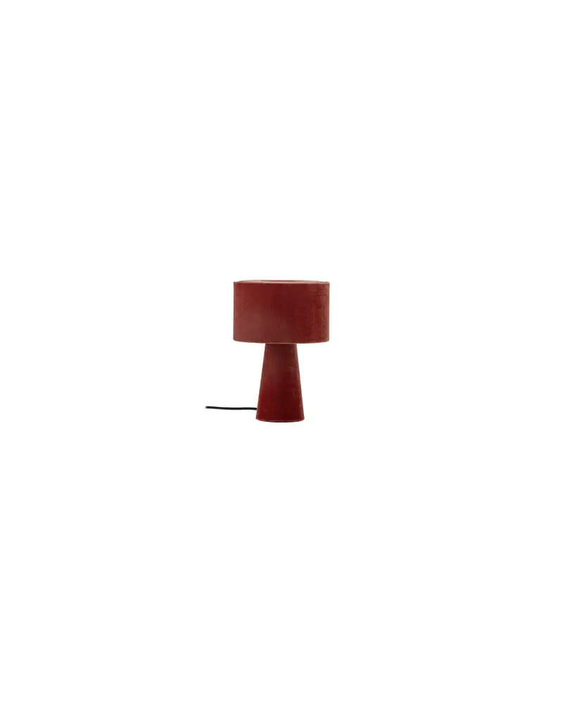 Bloomingville Tischleuchte Emmie - Rot - Polyester-Velours