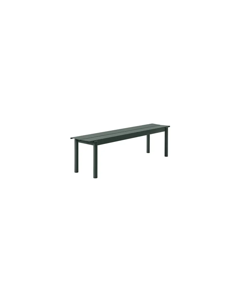 Muuto Bank Linear - Grün - Pulverbeschichteter Stahl - Designer Thomas Bentzen 