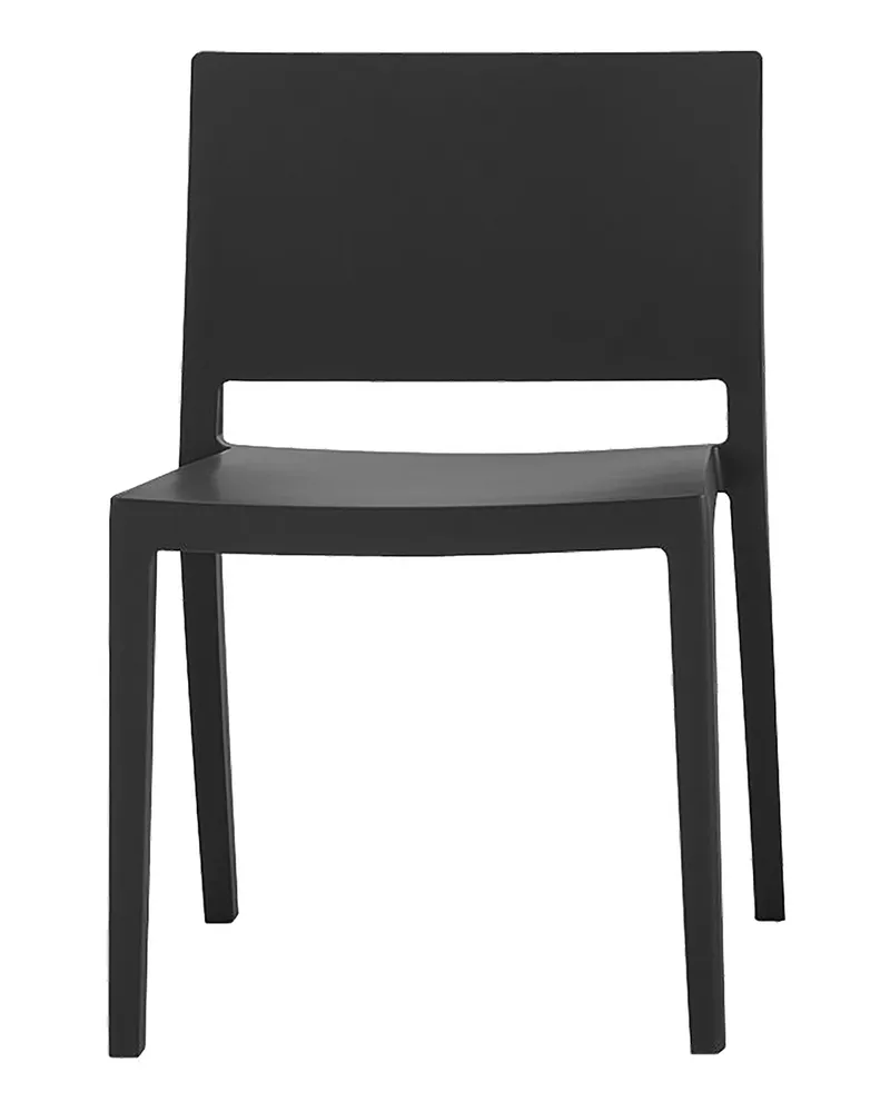 Kartell Stapelbarer Stuhl Lizz - Schwarz - Technoplymer - Designer Piero Lissoni 
