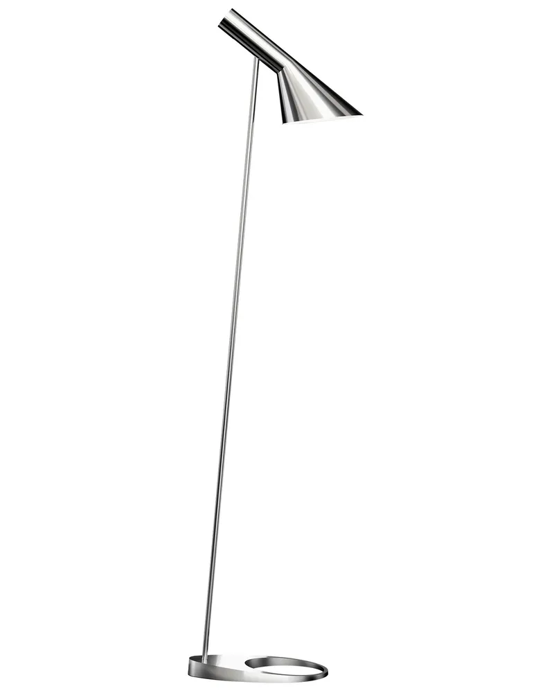 Louis Poulsen Stehleuchte AJ - Metall - rostfreier Stahl - Designer Arne Jacobsen 
