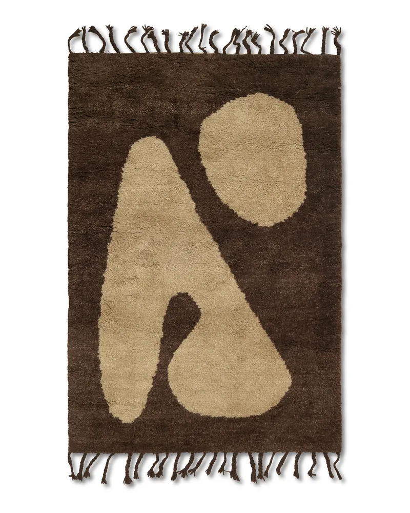 ferm LIVING Teppich Tapis - Braun - Wolle aus Neuseeland 